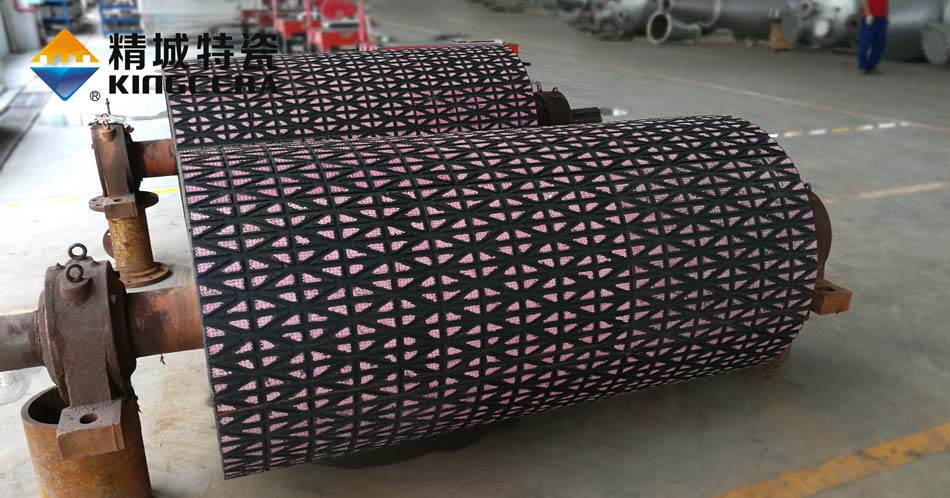 湖南百乐博生产的陶瓷滚筒包胶